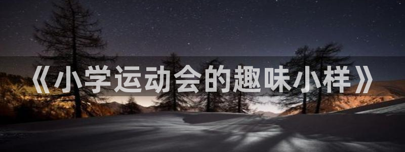 球客岛官网下载招商电话地址是多少：《小学运动会的趣味小样》